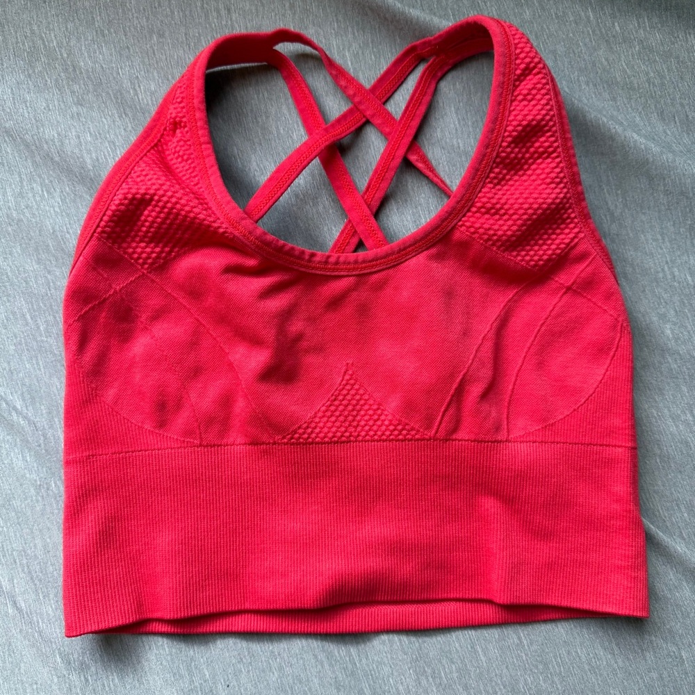 Z by Zella Nordstrom Red Sports Bra, Longline sports bra, Size Small